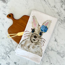 Load image into Gallery viewer, Tea Towel- Hydrangea Bunny