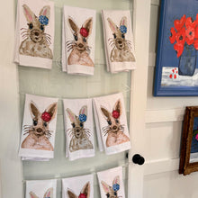 Load image into Gallery viewer, Tea Towel- Hydrangea Bunny