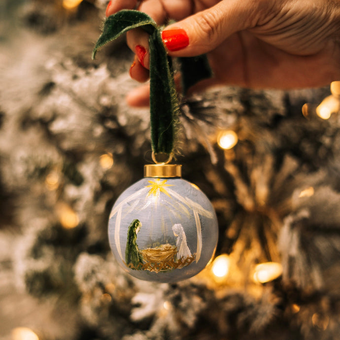 Nativity Ceramic Ornament