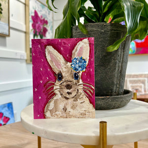 Greeting Card- Hydrangea Bunny