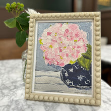 Load image into Gallery viewer, Bobbin Framed Hydrangea Print (Navy Chinoiserie Vase)