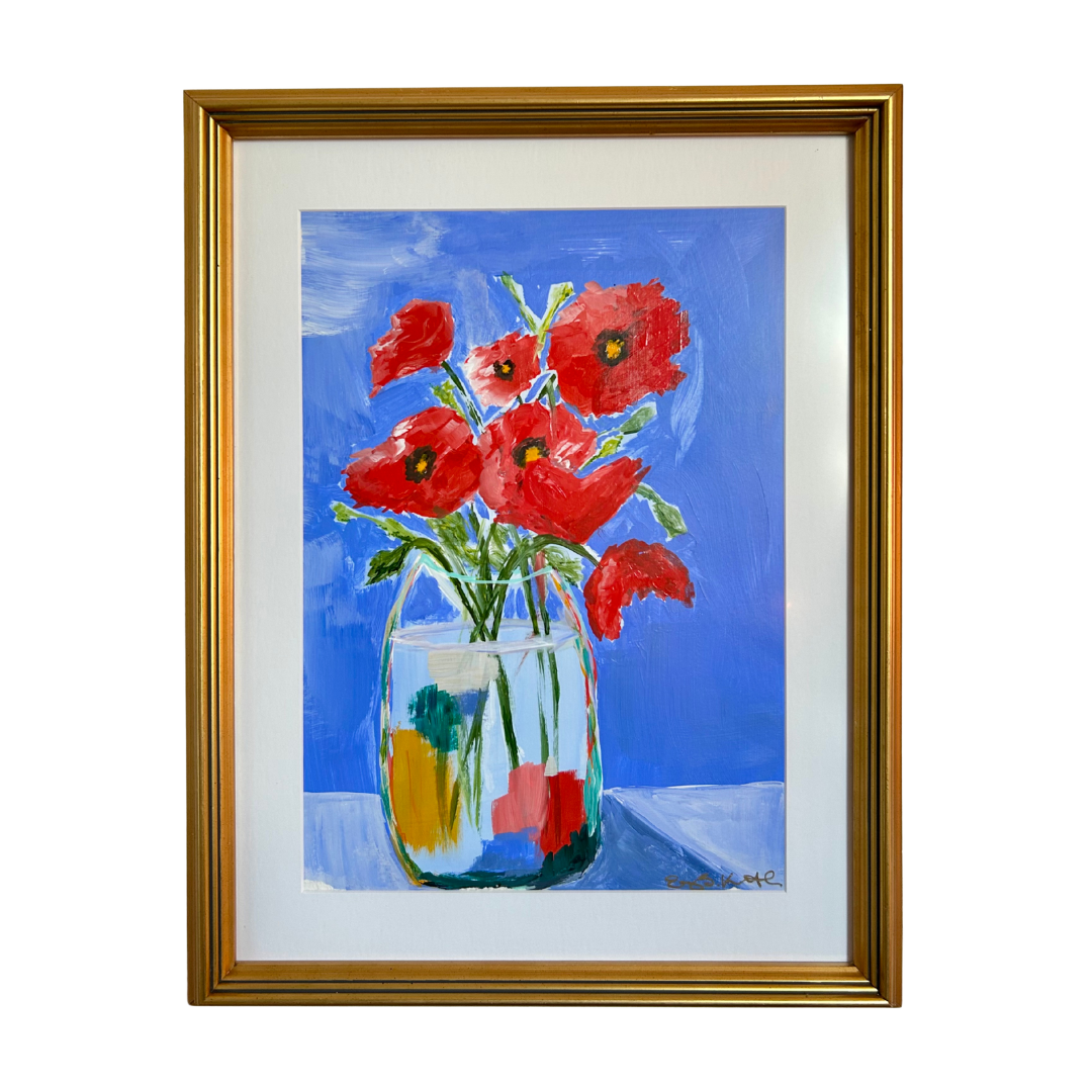Poppies Framed Original – Coco & June