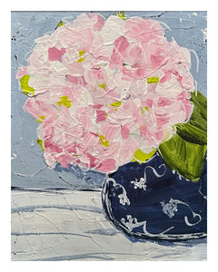 Hydrangea Print (Navy Chinoiserie Vase)