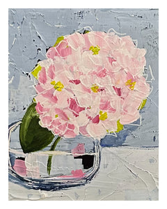 Hydrangea Print (Glass Vase)