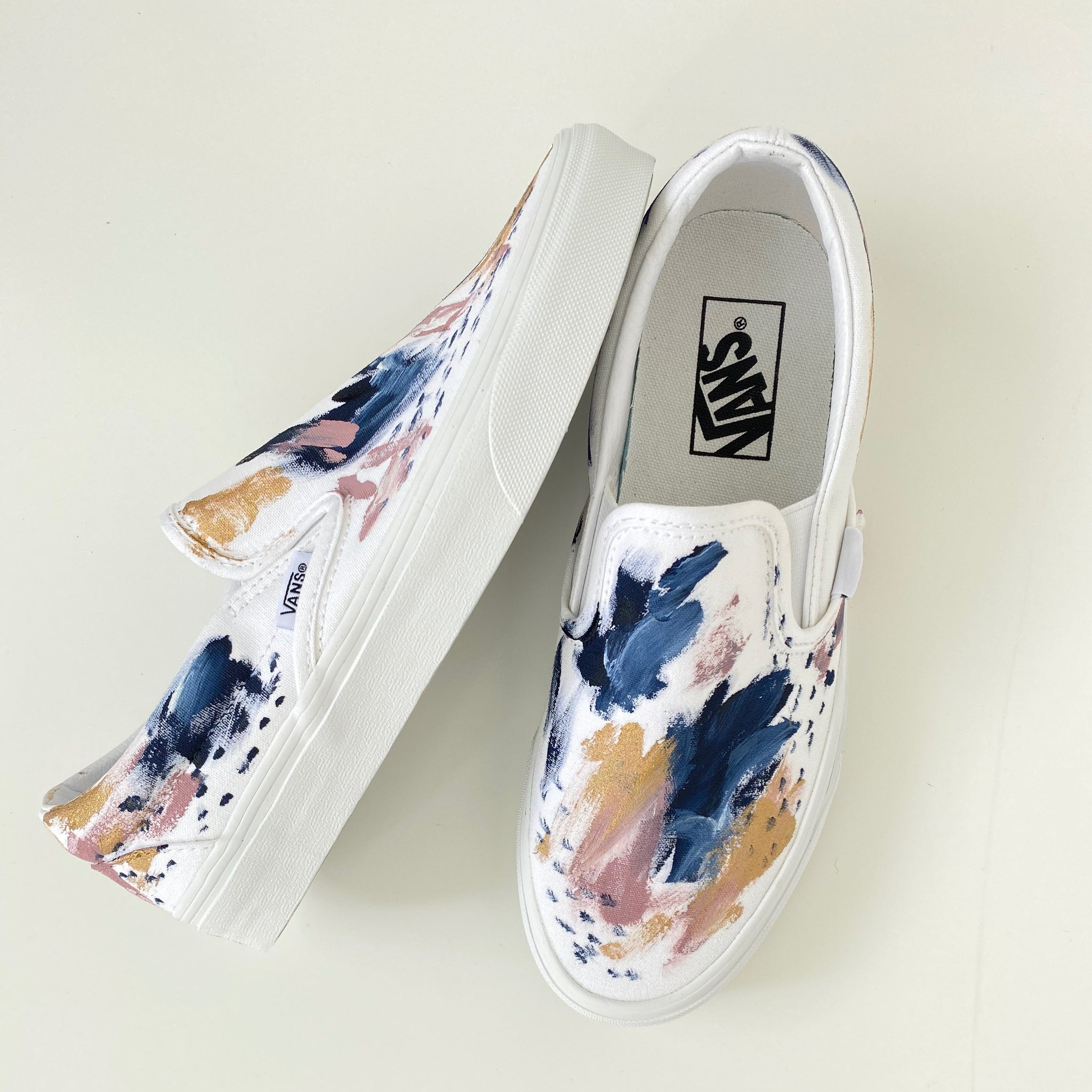 Thought I'd share my new custom Vans slip ons that my friend
