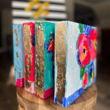 Load image into Gallery viewer, edges of painting with gold leaf by artist Emily Kurth 
